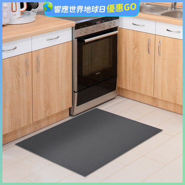 【rubber anne】30秒瞬吸 軟式珪藻土廚房吸水地墊 直角款(75x50cm)