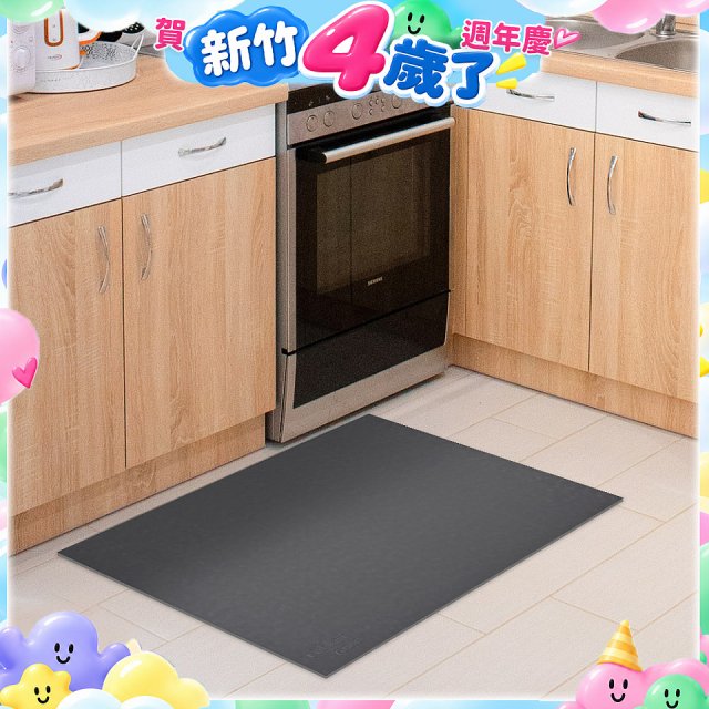 【rubber anne】30秒瞬吸 軟式珪藻土廚房吸水地墊 直角款(75*50cm)