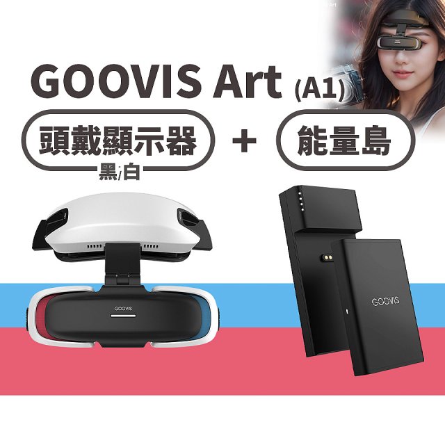GOOVIS Art (A1) 懸鏡式頭戴顯示器+能量島