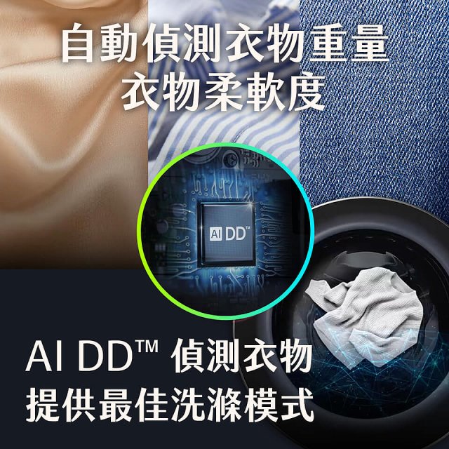 【送日本洗衣精組】LG AI DD™蒸氣滾筒洗衣機 (蒸洗脫)｜18公斤｜WD-S18NW (雲霧白)