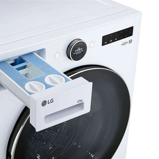 【母親節下殺加碼送】LG AI DD™蒸氣滾筒洗衣機 (蒸洗脫)｜22公斤｜WD-S22FW (冰瓷白)