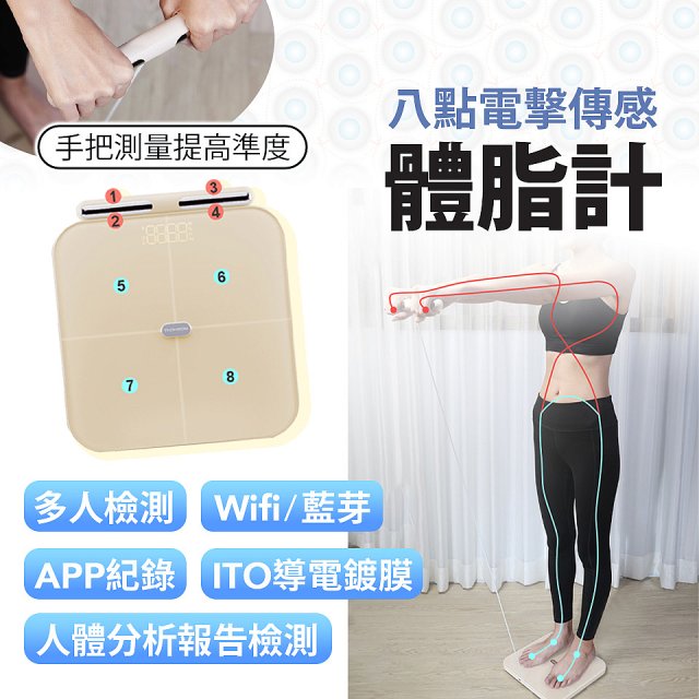 THOMSON WiFi 藍牙ITO八點傳感體脂計 TM-SASC01W 