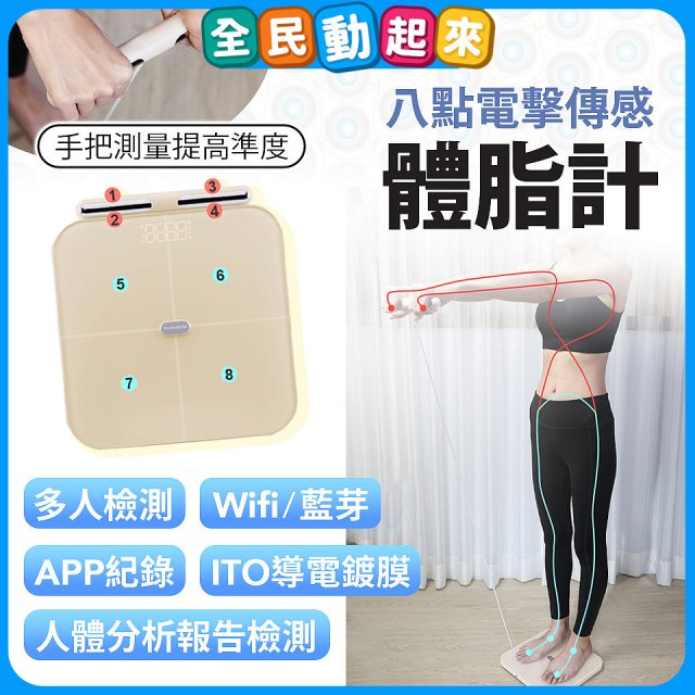 THOMSON WiFi 藍牙ITO八點傳感體脂計 TM-SASC01W 