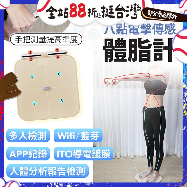 THOMSON WiFi 藍牙ITO八點傳感體脂計 TM-SASC01W 
