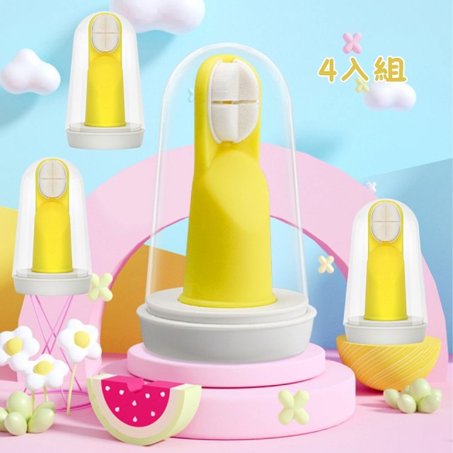 meekee 柔軟萬毛指套牙刷4入 (幼童寵物適用)