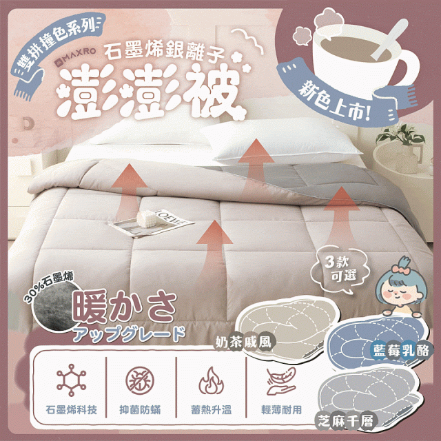 MAXRO 石墨烯銀離子澎澎被180 x 210cm MX-GQ04 