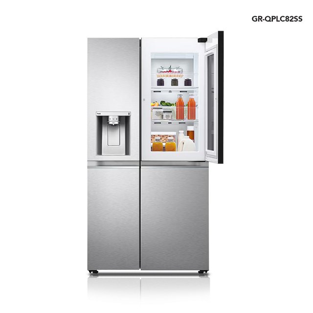 【限時下殺】LG InstaView™敲敲看門中門冰球對開冰箱 星月銀/734公升 (冷藏485/冷凍249) (GR-QPLC82SS)
