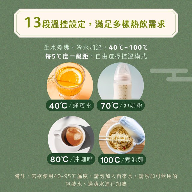 【KINYO】智慧溫控快煮杯 x 保溫杯 x 隨行杯｜全球電壓．13段溫控 (KIHP2260｜KIHP2260W) 綠/白