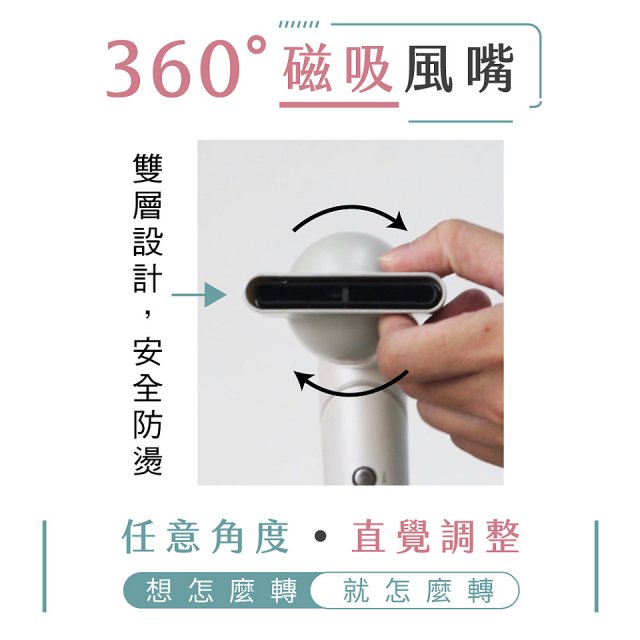【KINYO】小旋風｜全球電壓摺疊無刷吹風機｜超強風力 x 輕巧好攜．旅遊神隊友 (KH-9660)
