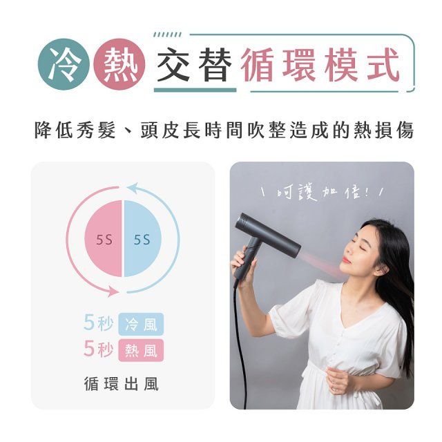 【KINYO】小旋風｜全球電壓摺疊無刷吹風機｜超強風力 x 輕巧好攜．旅遊神隊友 (KH-9660)
