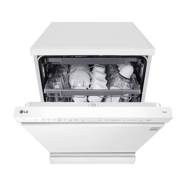【登錄送微波爐】LG 14人份 QuadWash™ 蒸氣洗碗機｜雲朵白 (DFB533FW)