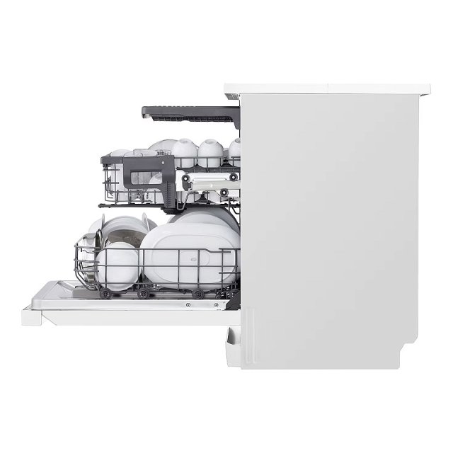【登錄送微波爐】LG 14人份 QuadWash™ 蒸氣洗碗機｜雲朵白 (DFB533FW)