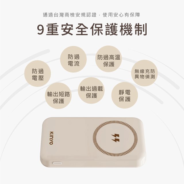 【KINYO】快充支架磁吸無線充 (NKPB-4342MT)