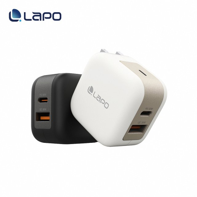 LaPO 30W 氮化鎵2口極速充電器