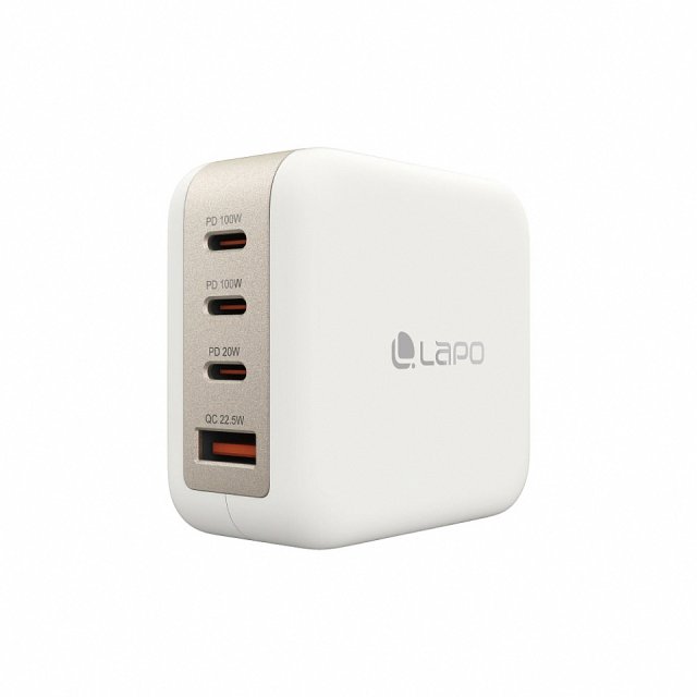 LaPO 100W 氮化鎵4口極速充電器附USB-C 5A 100W充電線
