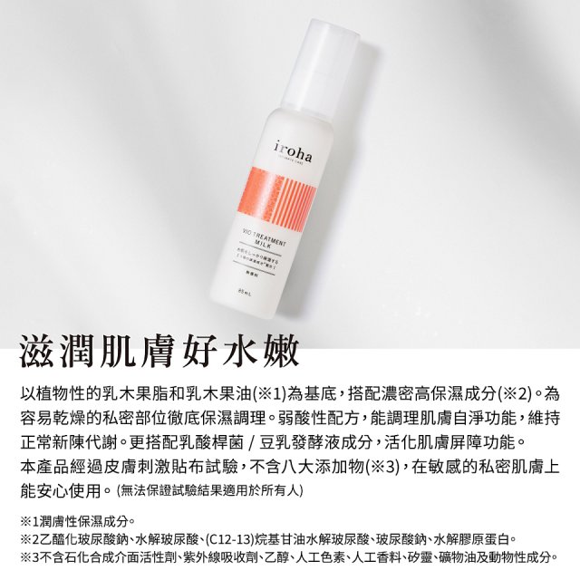 iroha VIO TREATMENT MILK 依柔華私密護膚乳液