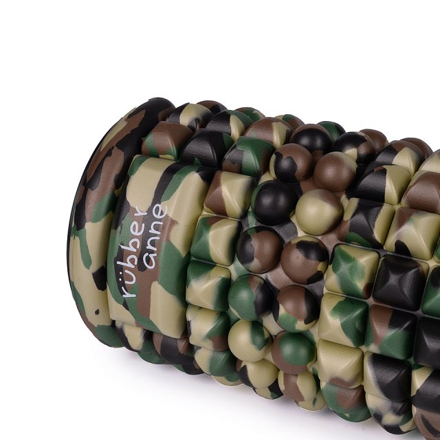 【 rubber anne 】 迷彩瑜珈按摩滾輪