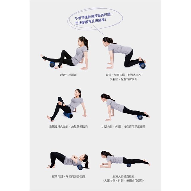 【 rubber anne 】 迷彩瑜珈按摩滾輪