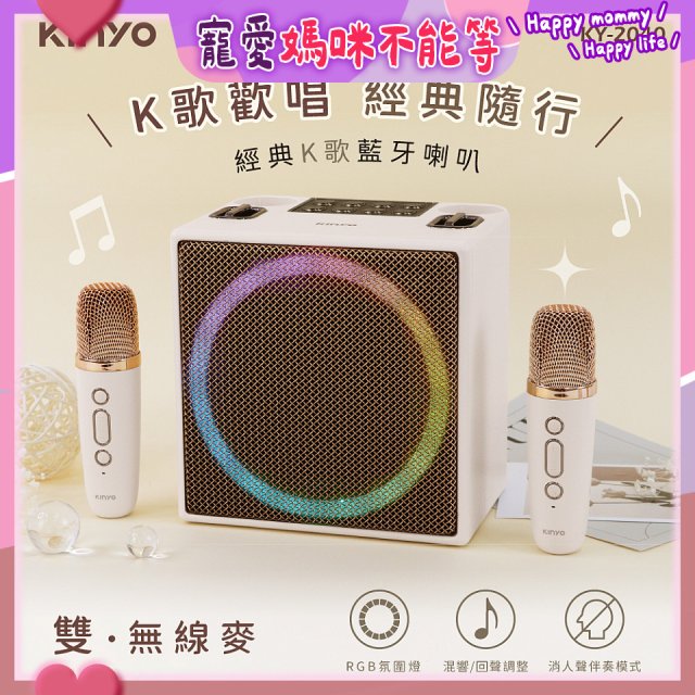 【KINYO】經典K歌藍牙喇叭 (KY-2040)