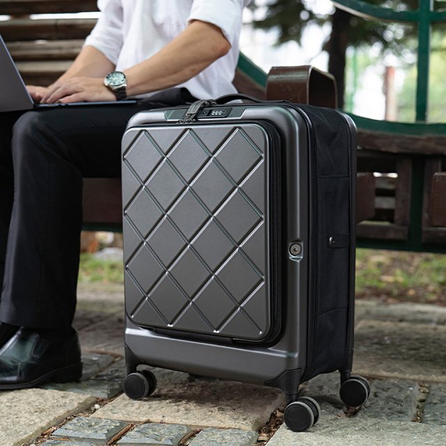 【BIGGER】20吋前開蓋摺疊箱【菱格紋】