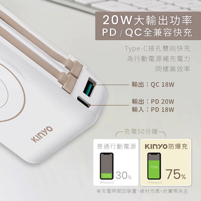 【KINYO】 10000mAh 9in1自帶AC萬用防爆行動電源 (KPB-2656)