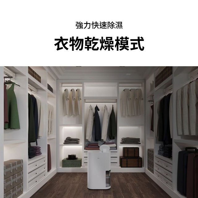 【全新盒損品】486xLG獨家 第六代 PuriCare™ 雙變頻除濕機19.6公升 時尚款 白色 DD201MWE0