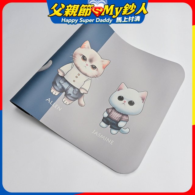 【瑪思特】頂級軟式珪藻土吸水地墊-貓咪系列(60*40cm) 三隻小貓