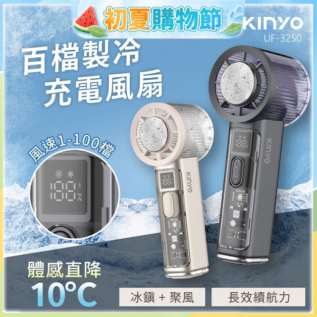 【KINYO】 百檔製冷風扇 (UF-3250)