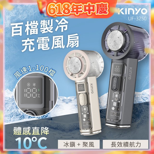【KINYO】 百檔製冷風扇 (UF-3250)