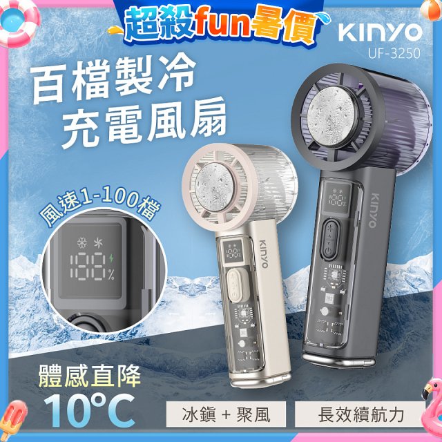 【KINYO】 百檔製冷風扇 (UF-3250)
