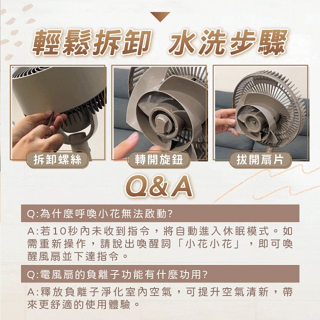 NICONICO 小花 語音聲控DC循環扇 NI-DC2410