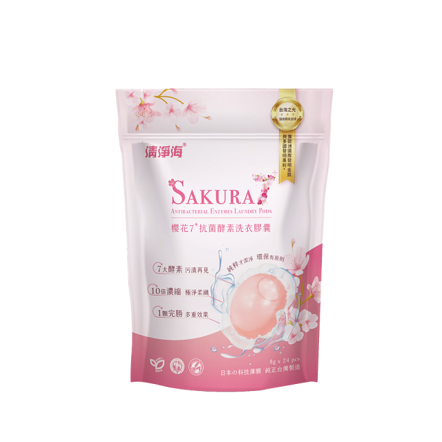 清淨海 櫻花7+洗衣膠囊8g*24顆