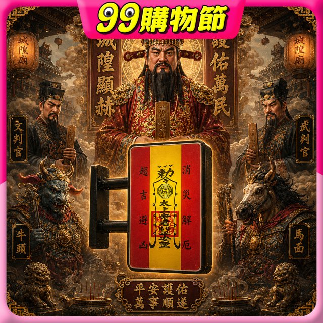 486文創 平安符 磁吸燈箱 (特請城隍爺加持)