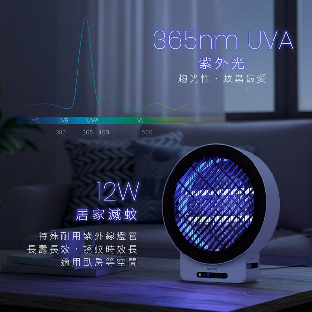 【KINYO】12W壁掛/遙控電擊式捕蚊燈 (KL-6512)