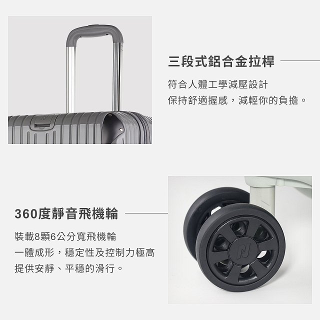 【486獨家】ALLEZ 奧莉薇閣  29吋 箱見恨晚III 金屬護角 大容量登機箱 加贈惜物箱套、行李束帶【大象灰/靈石藍】
