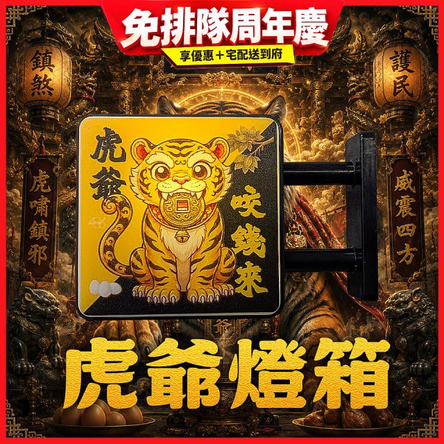 486文創 虎爺 磁吸燈箱