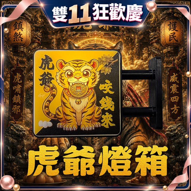 486文創 虎爺 磁吸燈箱