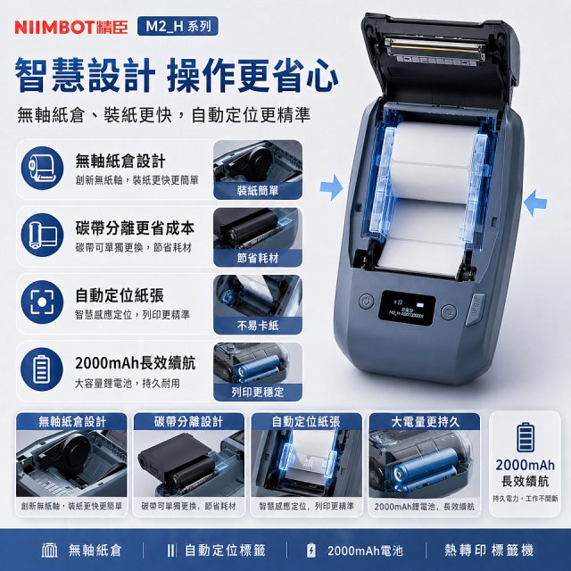 【超優惠套組】精臣 M2 商用標籤機＋10捲客製貼紙