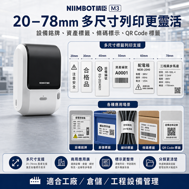 【超優惠套組】精臣 M3 商用標籤機＋10捲客製貼紙