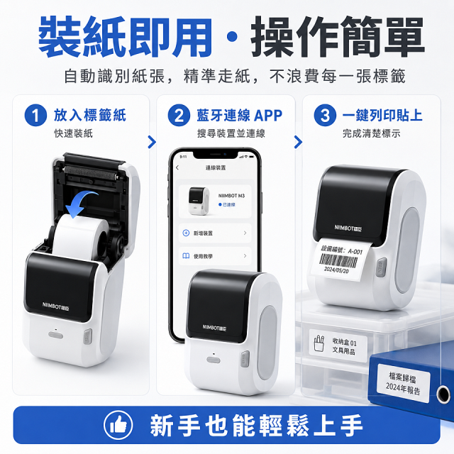 【超優惠套組】精臣 M3 商用標籤機＋10捲客製貼紙